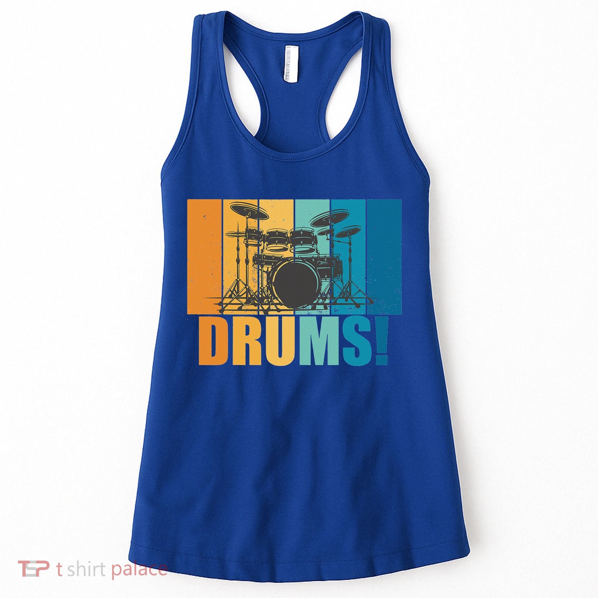 Drum Kit Musician Rock Music Drum Player Women's Tank Top