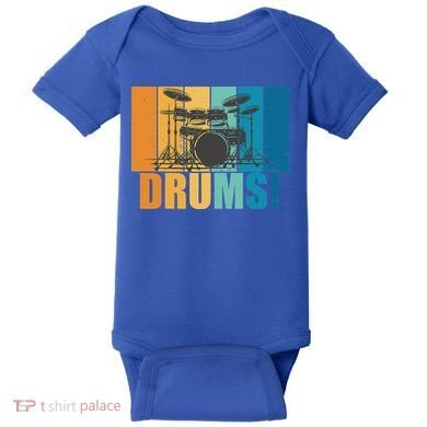 Drum Kit Musician Rock Music Drum Player Baby Bodysuit