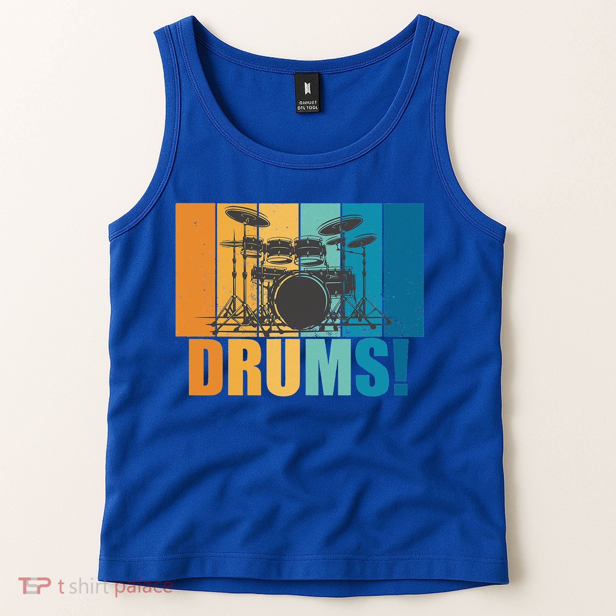 Drum Kit Musician Rock Music Drum Player Tank Top