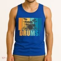 Drum Kit Musician Rock Music Drum Player Tank Top thumb 3