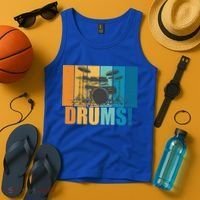 Drum Kit Musician Rock Music Drum Player Tank Top thumb 4