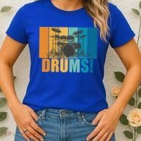 Drum Kit Musician Rock Music Drum Player Women's T-Shirt thumb 2