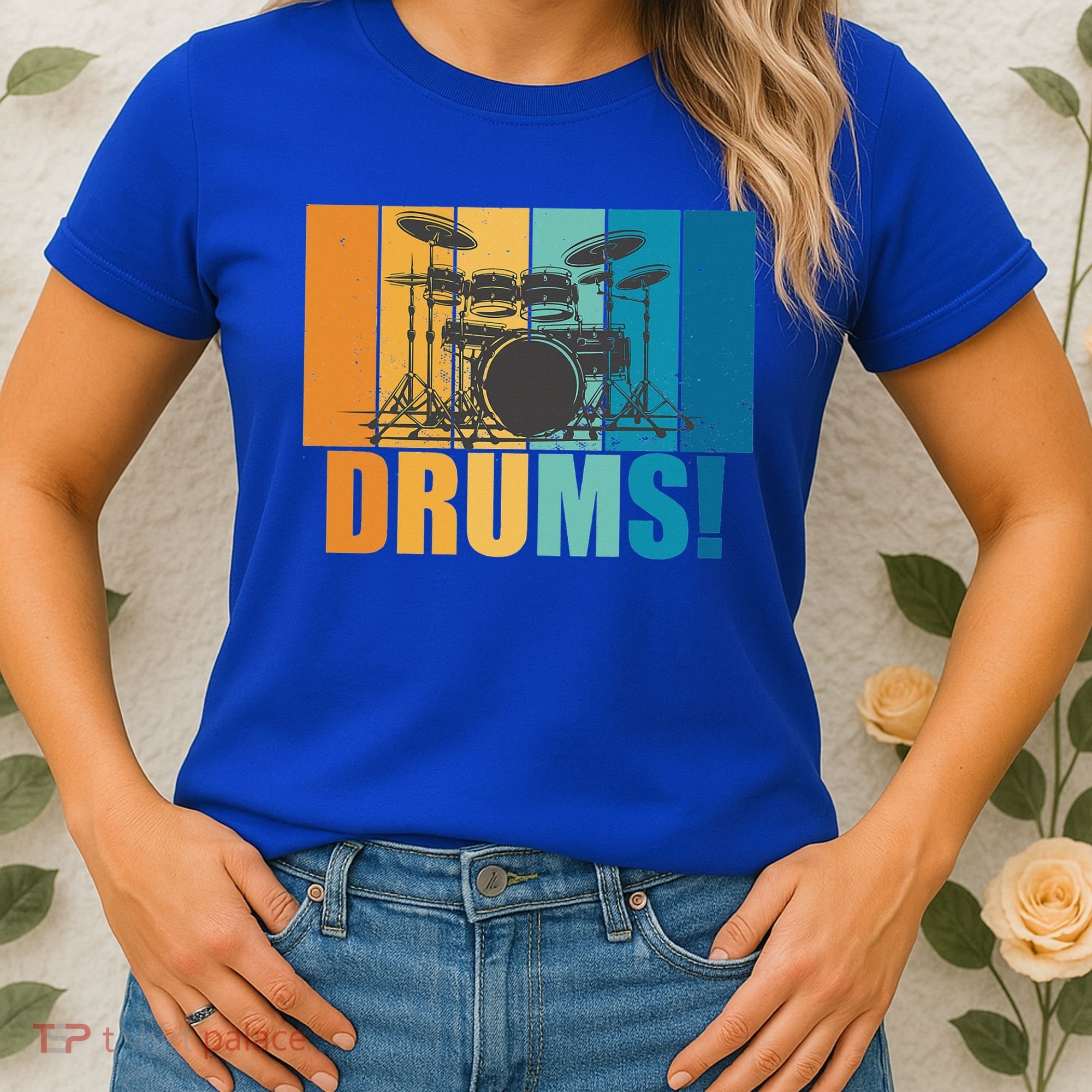Drum Kit Musician Rock Music Drum Player Women's T-Shirt