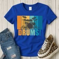 Drum Kit Musician Rock Music Drum Player Women's T-Shirt thumb 3