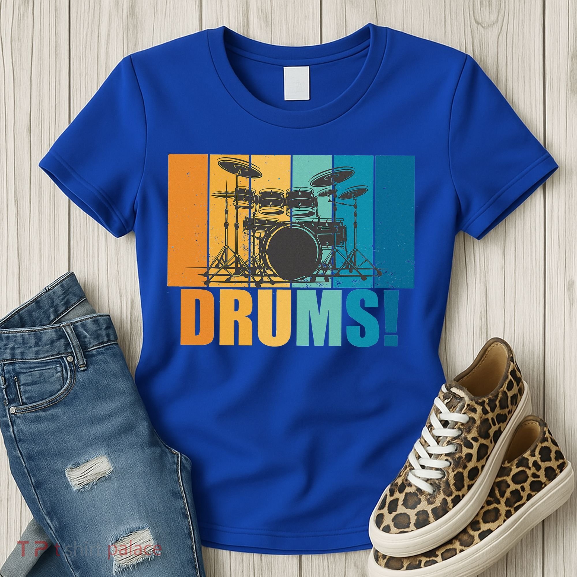 Drum Kit Musician Rock Music Drum Player Women's T-Shirt