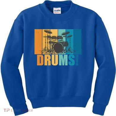 Drum Kit Musician Rock Music Drum Player Kids Sweatshirt