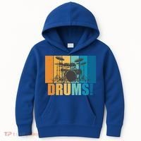 Drum Kit Musician Rock Music Drum Player Kids Hoodie thumb 0