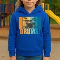 Drum Kit Musician Rock Music Drum Player Kids Hoodie thumb 3