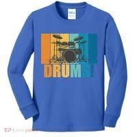 Drum Kit Musician Rock Music Drum Player Kids Long Sleeve Shirt thumb 0