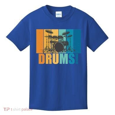 Drum Kit Musician Rock Music Drum Player Kids T-Shirt