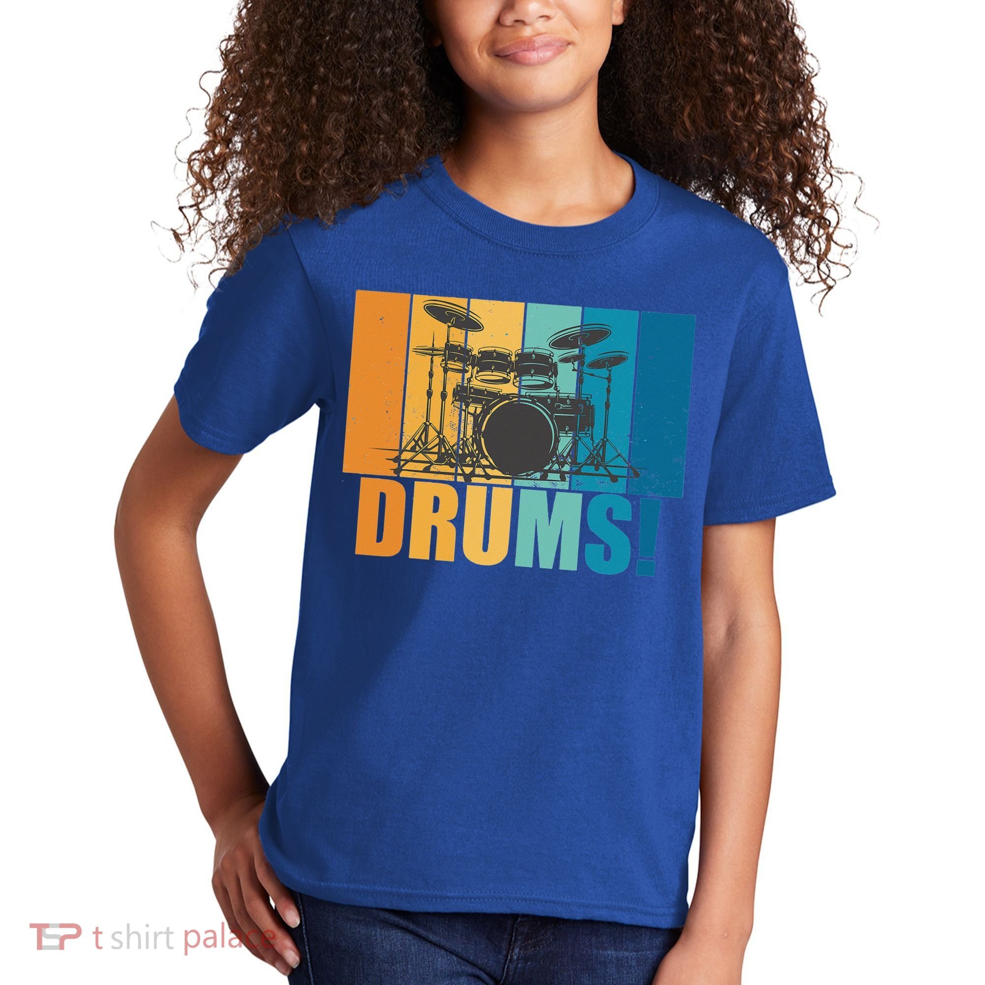 Drum Kit Musician Rock Music Drum Player Kids T-Shirt
