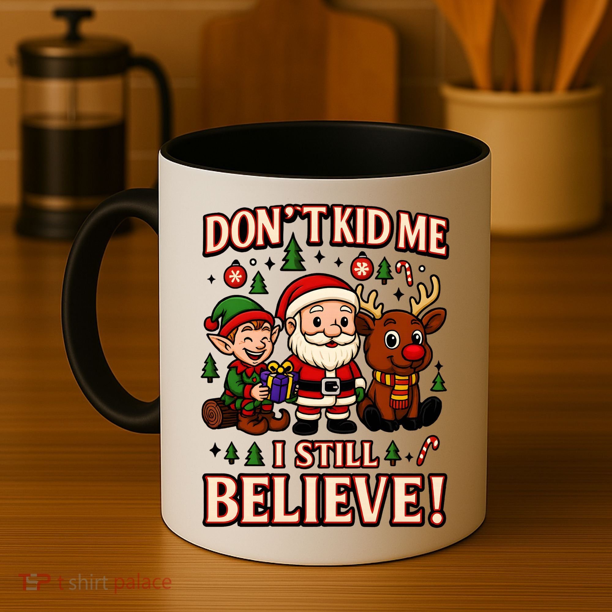 Don’t Kid Me I Still Believe Cute Christmas Cartoon Coffee Mug