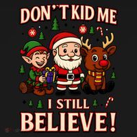 Don’t Kid Me I Still Believe Cute Christmas Cartoon Visor thumb 3