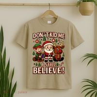 Don’t Kid Me I Still Believe Cute Christmas Cartoon T-Shirt thumb 2