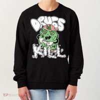 Drugs Kill Marijuana Bud Cartoon Women's Sweatshirt thumb 0