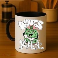 Drugs Kill Marijuana Bud Cartoon Coffee Mug thumb 4