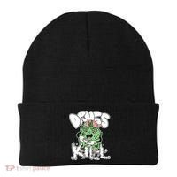 Drugs Kill Marijuana Bud Cartoon Beanie thumb 0