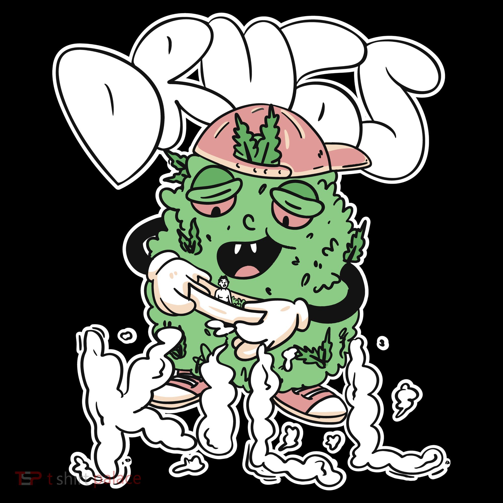 Drugs Kill Marijuana Bud Cartoon Women's Hoodie
