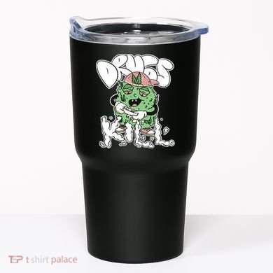 Drugs Kill Marijuana Bud Cartoon Tumbler