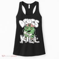Drugs Kill Marijuana Bud Cartoon Women's Tank Top thumb 0