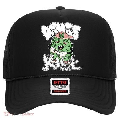 Drugs Kill Marijuana Bud Cartoon Hat