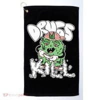 Drugs Kill Marijuana Bud Cartoon Golf Towel thumb 0