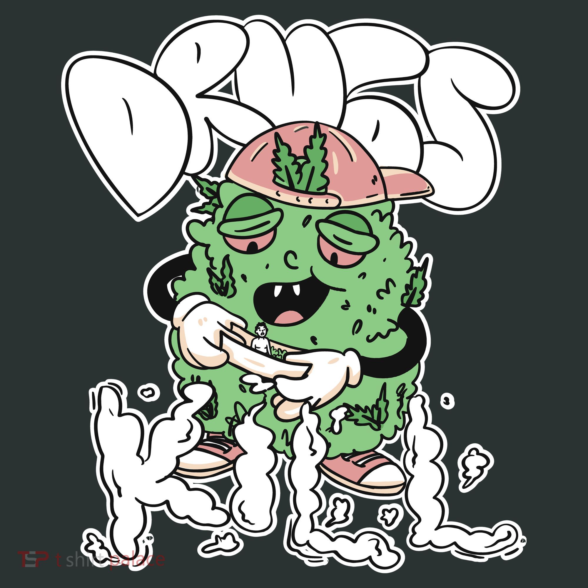 Drugs Kill Marijuana Bud Cartoon Hoodie