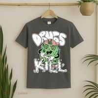 Drugs Kill Marijuana Bud Cartoon T-Shirt thumb 2