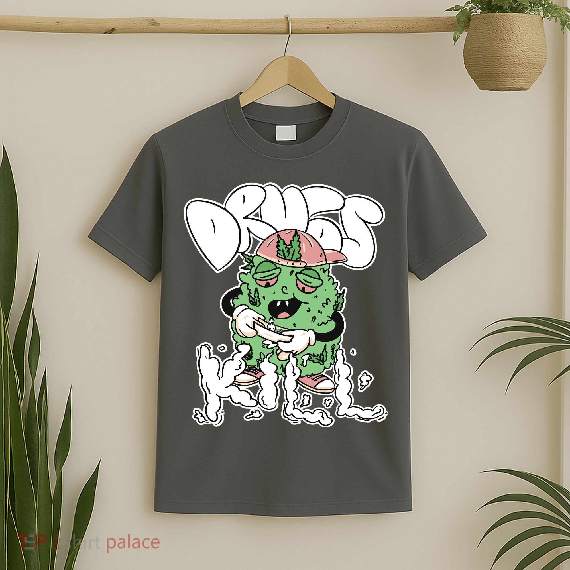 Drugs Kill Marijuana Bud Cartoon T-Shirt
