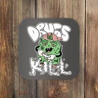 Drugs Kill Marijuana Bud Cartoon Coaster thumb 0