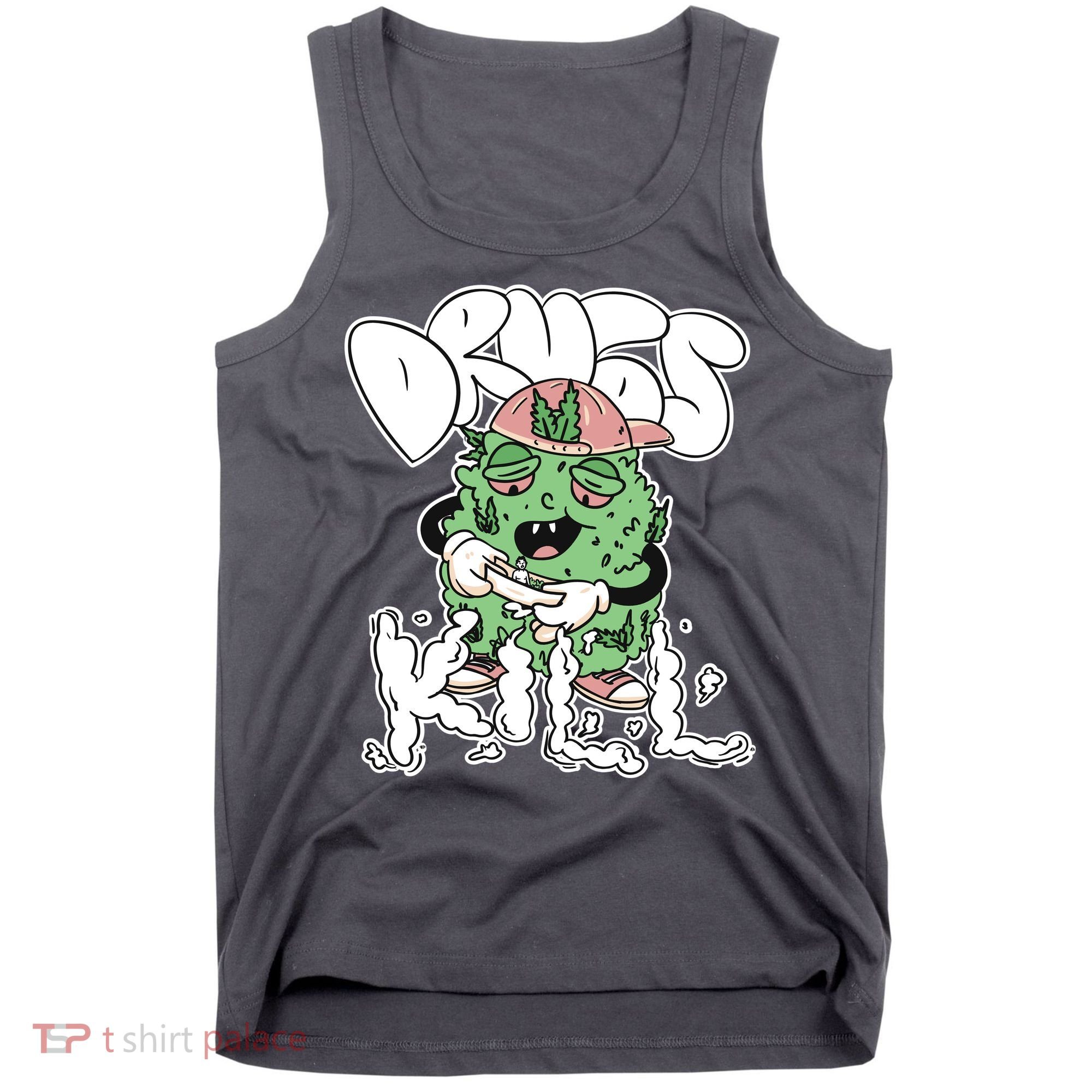 Drugs Kill Marijuana Bud Cartoon Tank Top