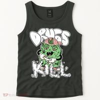 Drugs Kill Marijuana Bud Cartoon Tank Top thumb 2