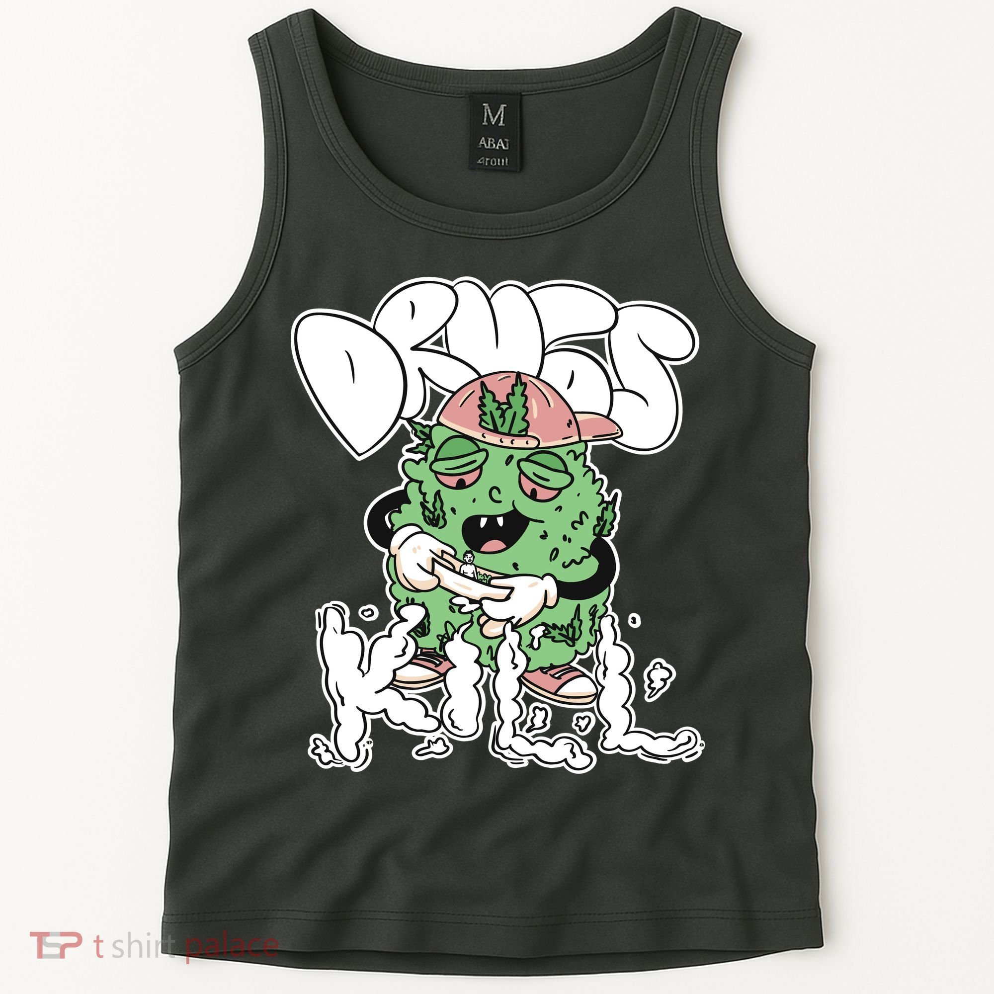 Drugs Kill Marijuana Bud Cartoon Tank Top