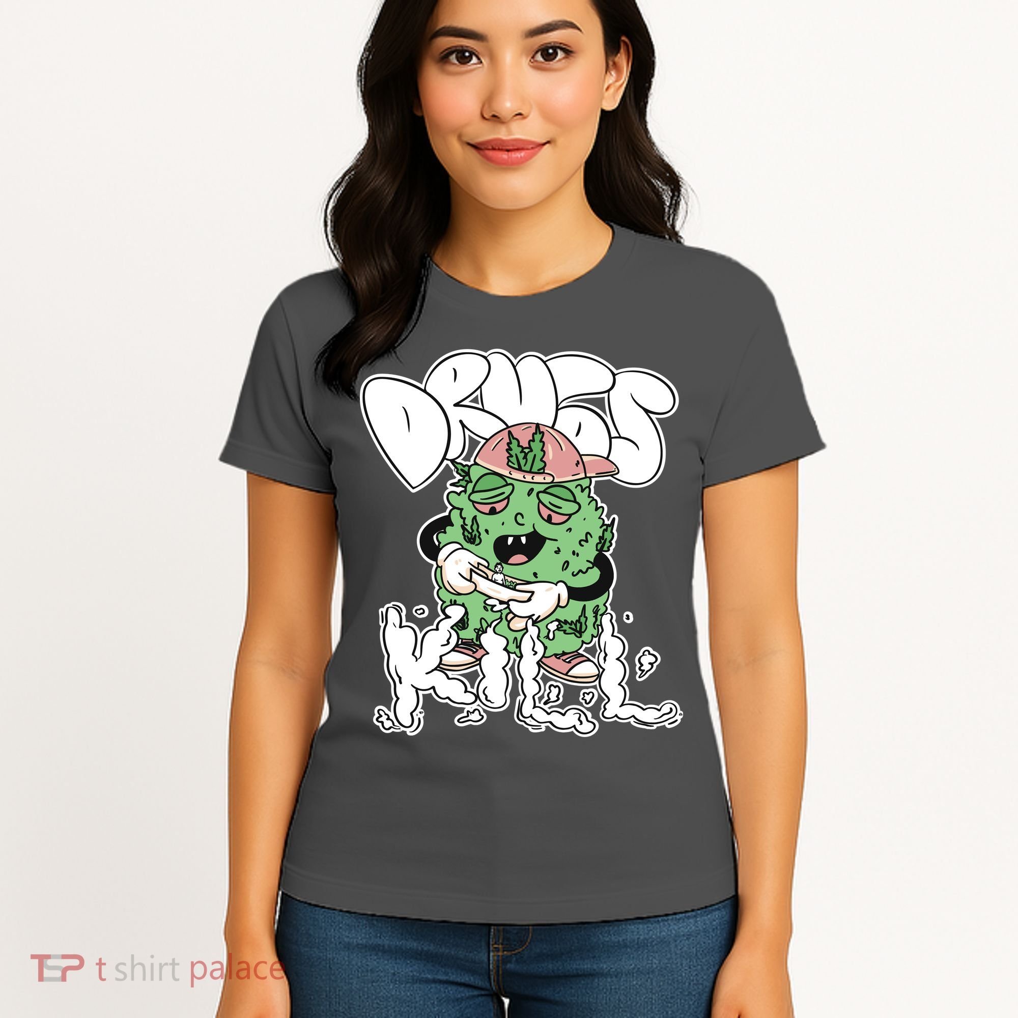Drugs Kill Marijuana Bud Cartoon Women's T-Shirt