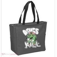 Drugs Kill Marijuana Bud Cartoon Tote Bag thumb 2