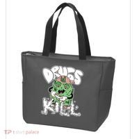 Drugs Kill Marijuana Bud Cartoon Tote Bag thumb 3