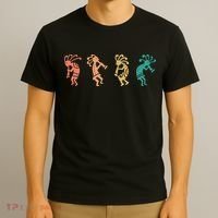 Dancing Kokopelli Southwestern USA Native American Symbol T-Shirt thumb 3