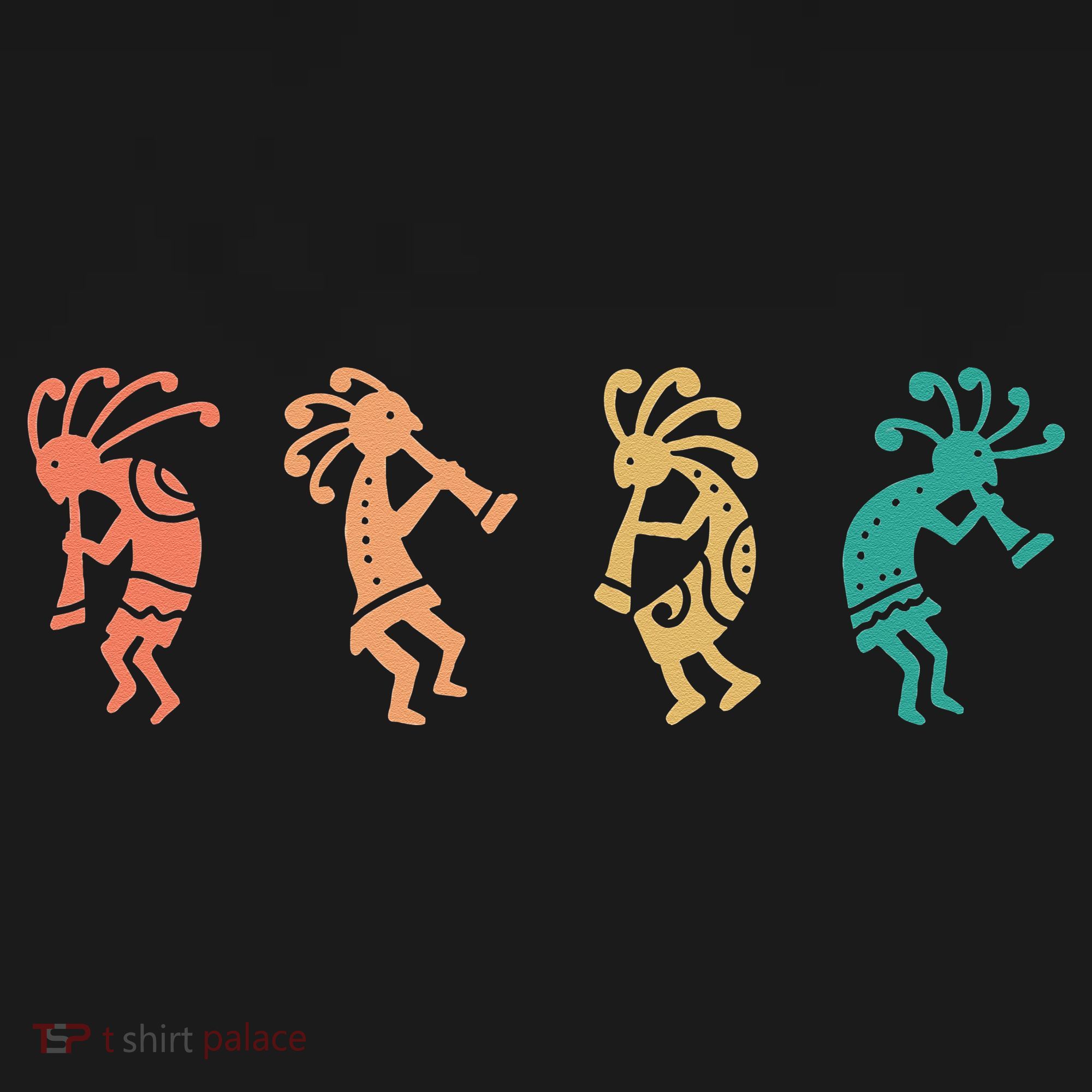 Dancing Kokopelli Southwestern USA Native American Symbol T-Shirt