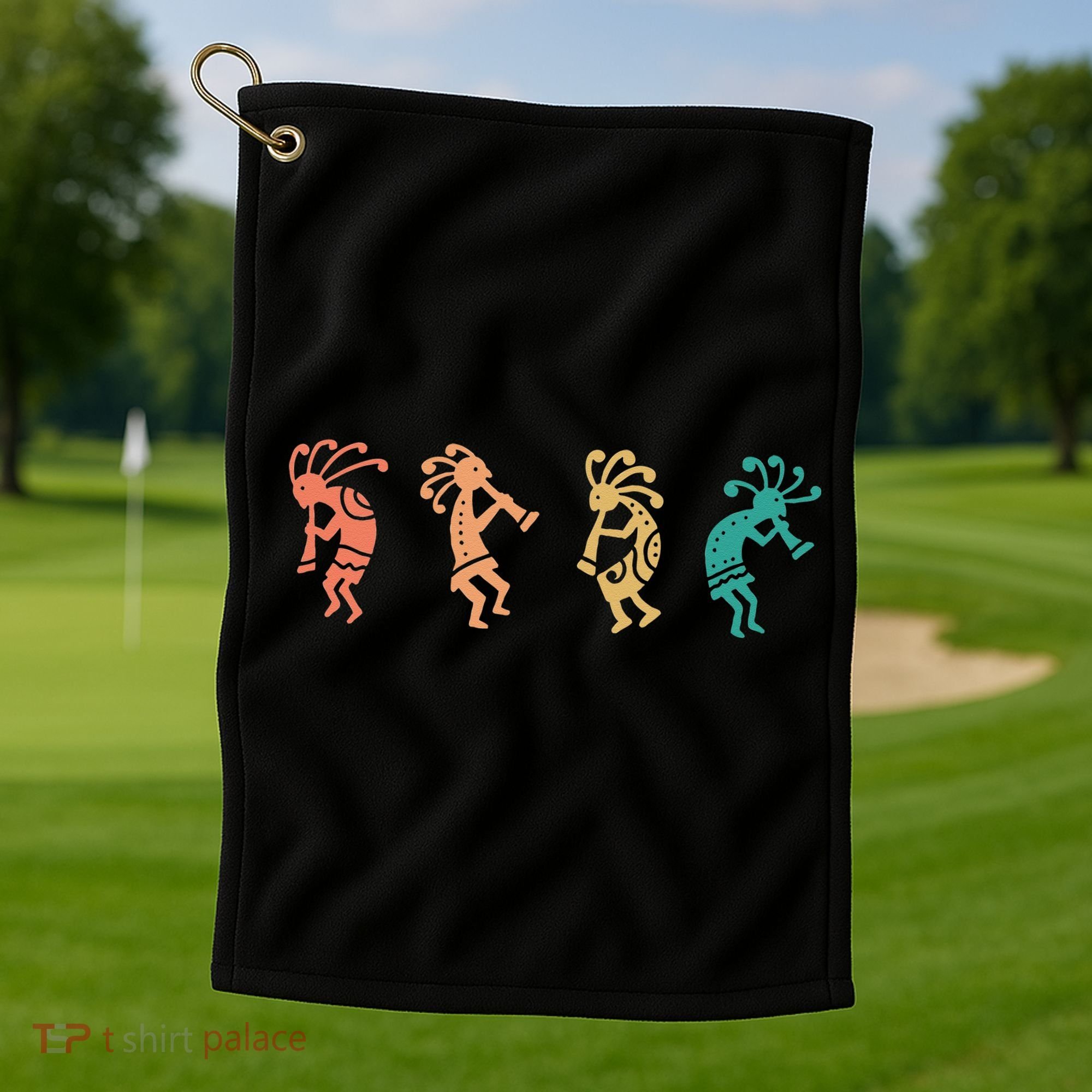 Dancing Kokopelli Southwestern USA Native American Symbol Golf Towel