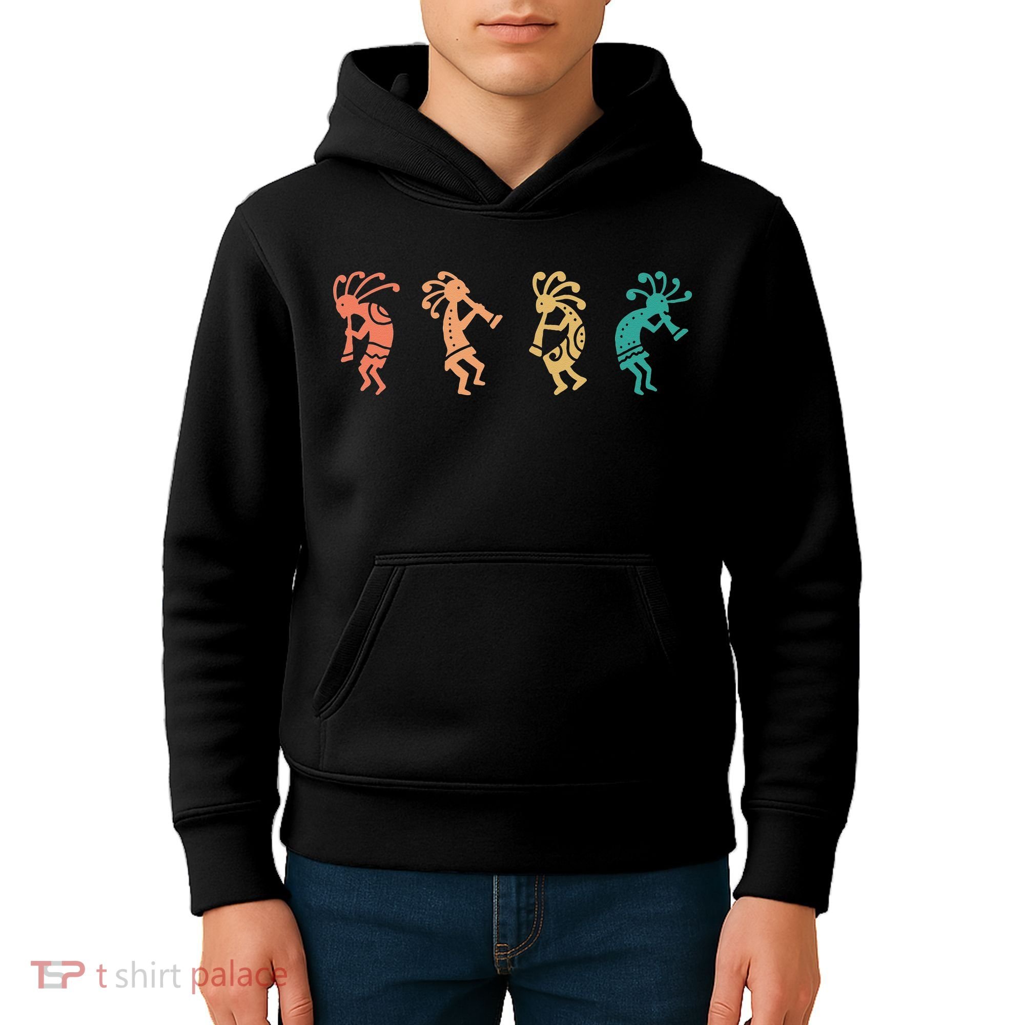 Dancing Kokopelli Southwestern USA Native American Symbol Kids Hoodie
