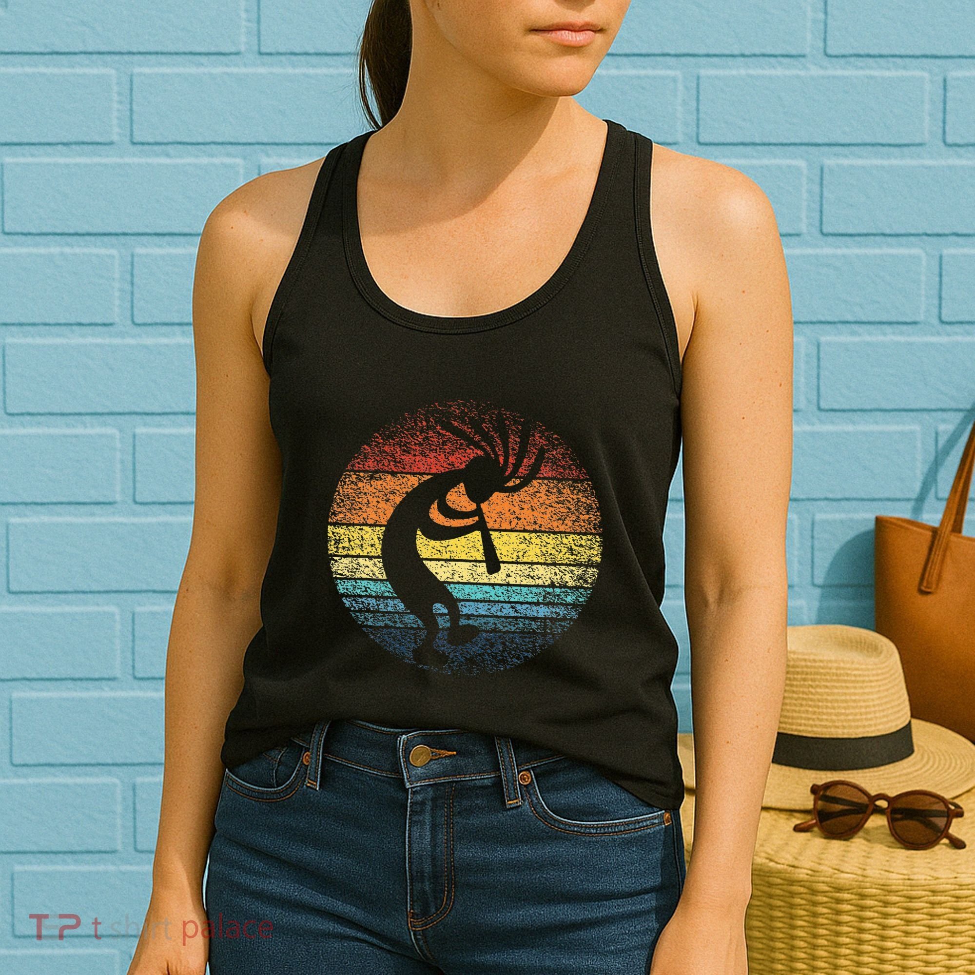 Dancing Kokopelli Southwestern USA Native American Symbol Women's Tank Top