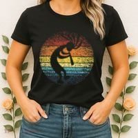 Dancing Kokopelli Southwestern USA Native American Symbol Women's T-Shirt thumb 2