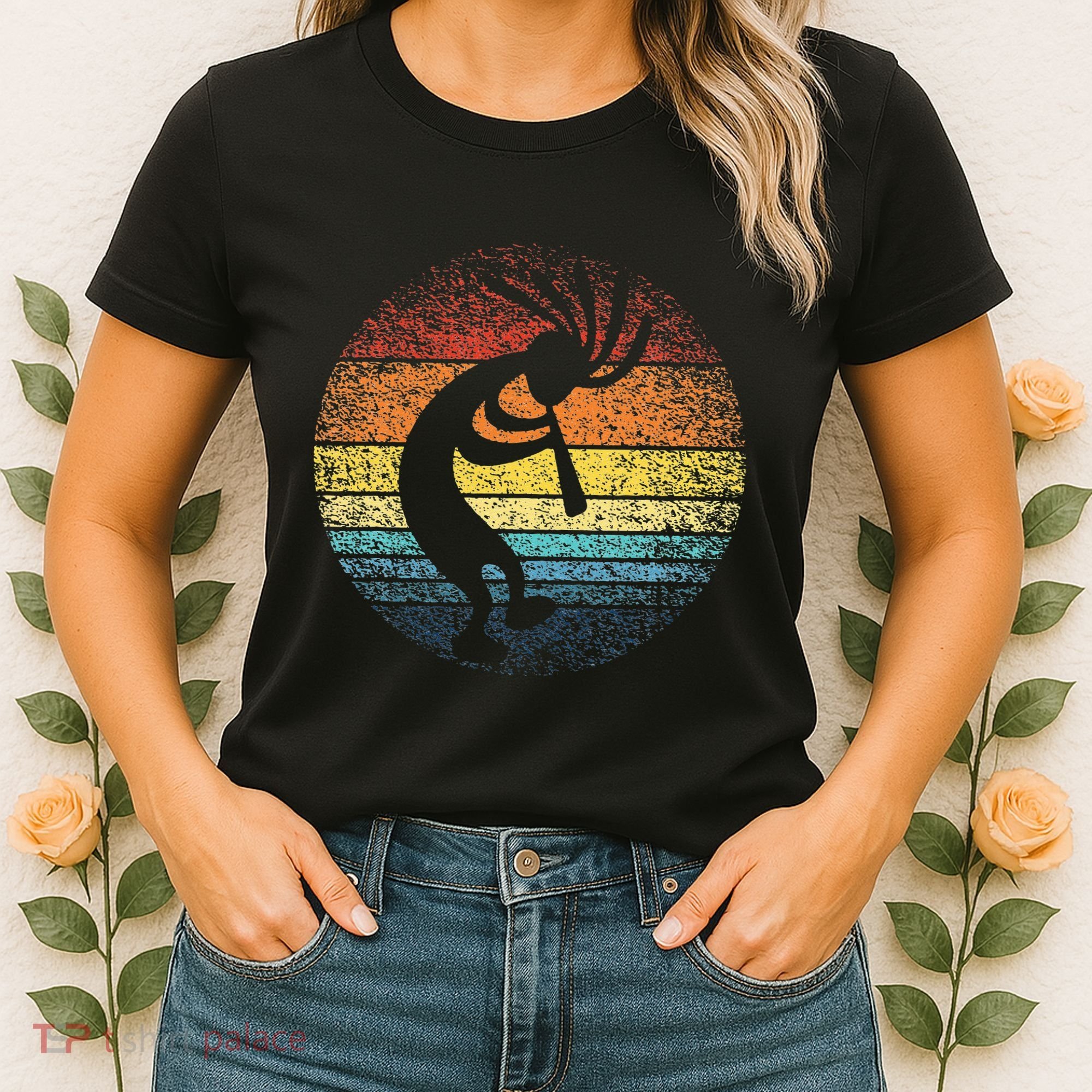 Dancing Kokopelli Southwestern USA Native American Symbol Women's T-Shirt