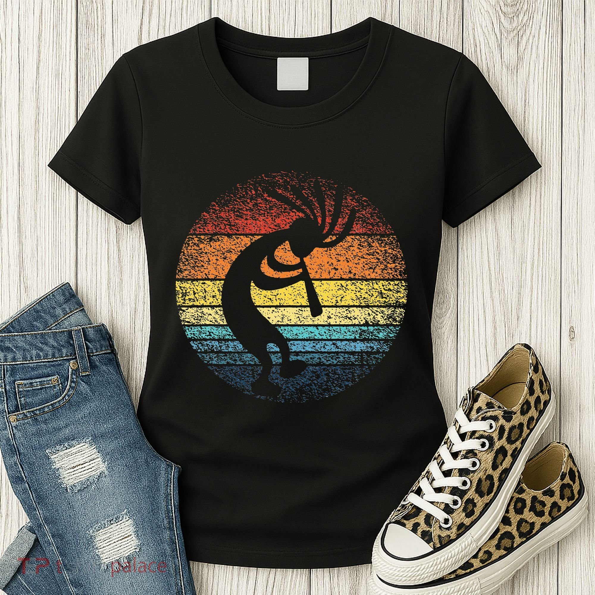 Dancing Kokopelli Southwestern USA Native American Symbol Women's T-Shirt
