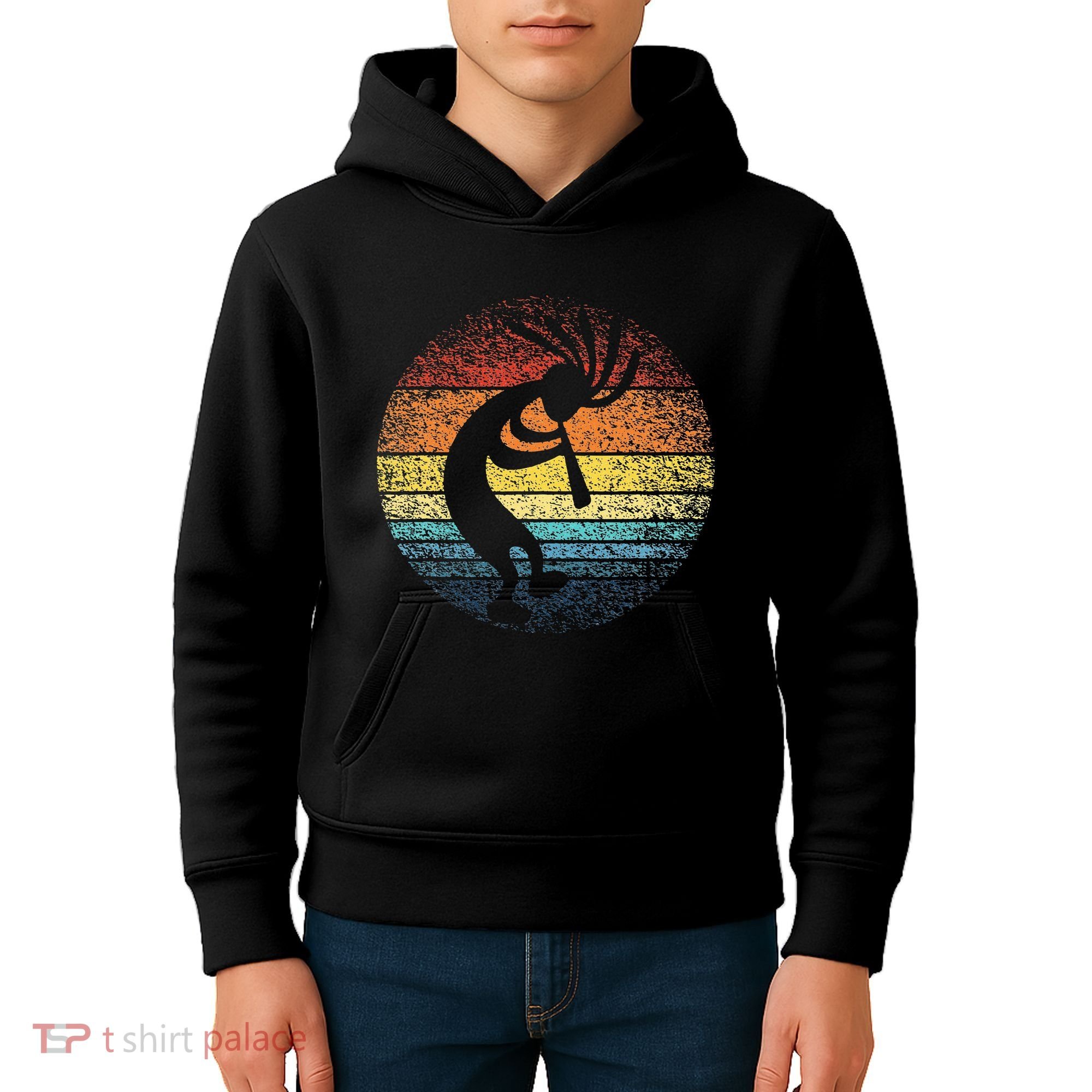 Dancing Kokopelli Southwestern USA Native American Symbol Kids Hoodie