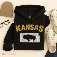 Distressed Kansas State And Buffalo Bison Hoodie thumb 4