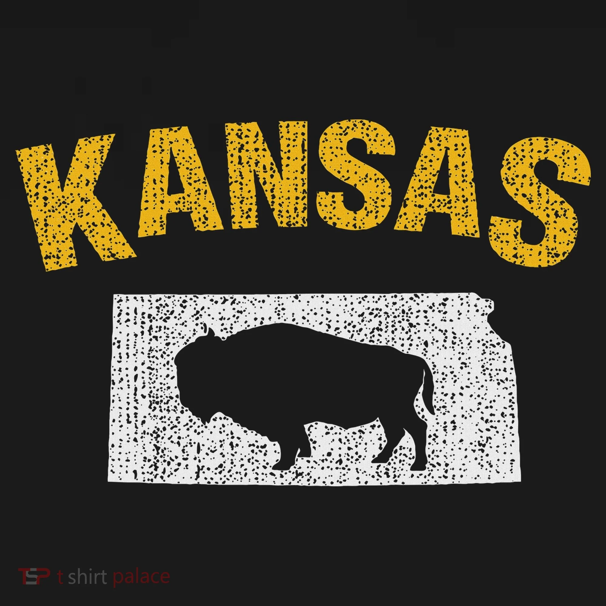 Distressed Kansas State And Buffalo Bison Hoodie