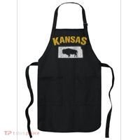 Distressed Kansas State And Buffalo Bison Apron thumb 0