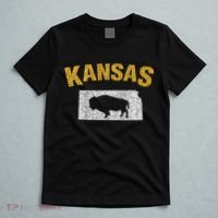 Distressed Kansas State And Buffalo Bison T-Shirt thumb 5