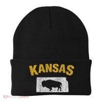 Distressed Kansas State And Buffalo Bison Beanie thumb 0